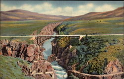 Sapinero Bridge over the Lake Fork of the Gunnison River Postcard