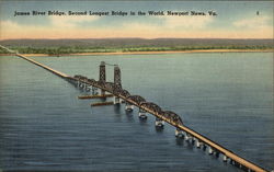 James River Bridge, Second Longest Bridge in the World Postcard