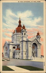 Facade of the St. Paul Cathedral Minnesota Postcard Postcard