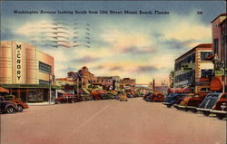 Washington Avenue looking South from 15th Street Postcard