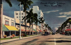 Lincoln Road at Greetings Miami Beach, FL Postcard Postcard