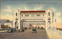 Burrard Street Bridge Vancouver, BC Canada British Columbia Postcard Postcard