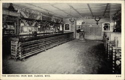 The Branding Iron Bar DuBois, WY Postcard Postcard