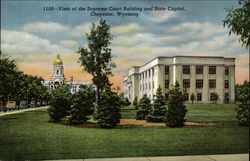 Vista of the Supreme Court Building and State Capitol Postcard