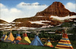 Indian Tepees in the West Postcard