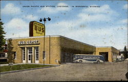 Union Pacific Bus Station Postcard