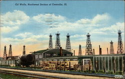 Oil Wells, Northwest Section Postcard