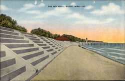 The Sea Wall Biloxi, MS Postcard Postcard