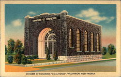 Chamber of Commerce "Coal House Williamson, WV Postcard Postcard