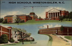 HIgh Schools Winston-Salem, NC Postcard Postcard