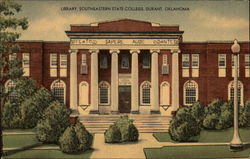 Library, Southeastern State College Postcard