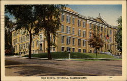 High School Haverhill, MA Postcard Postcard