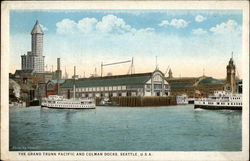 The Grand Trunk Pacific and Colman Docks Postcard