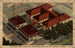 Jefferson Court hotel and Apartments from the air Orlando, FL Postcard Postcard