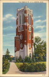 The Tower at M. S. C Lansing, MI Postcard Postcard