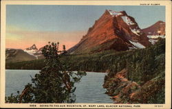 Going to the Sun Mountain, St. Mary Lake Glacier National Park Postcard Postcard