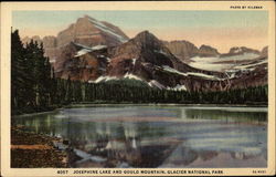 Josephine Lake and Gould Mountain, Glacier National Park Postcard Postcard