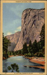 Yosemite National Park El Capitan, Yosemite Valley Postcard