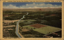 Irrigation Canal in Arizona's "Valley of the Sun" Postcard