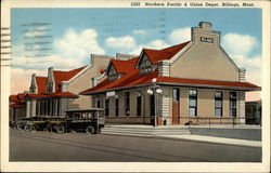 Northern Pacific & Union Depot Billings, MT Postcard Postcard