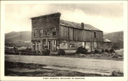 First Masonic Building in Montana Nevada City, MT Postcard Postcard