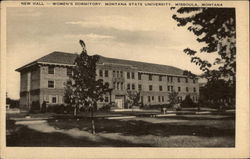 New Hall - Women's Dormitory, Montana State University Postcard