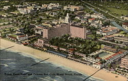 Roney Plaza Hotel and Cabana Sun Club Postcard