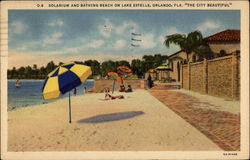 Solarium and Bathing Beach on Lake Estelle, "The City Beautiful" Orlando, FL Postcard Postcard