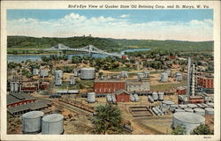 Bird's Eye View of Quaker State Oil Refinining Corp St. Marys, WV Postcard Postcard