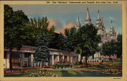 The Mormon Tabernacle and Temple Salt Lake City, UT Postcard Postcard