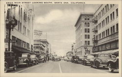 Main Street Looking South Postcard