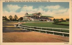 Delaware Park Race Track and Grand Stand Wilmington, DE Postcard Postcard