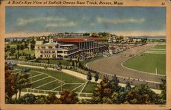 A Bird's-Eye-View of Suffolk Downs Race Track, Revere, Mass Massachusetts Postcard Postcard