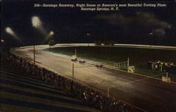 Saratoga Raceway, Night Scent at America's most Beautiful Trotting Plant Postcard