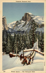 Yosemite National Park The Toboggan Slide Postcard