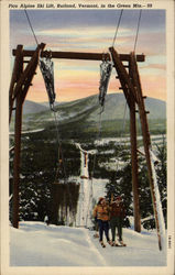 Pico Alpine Ski Lift, Rutland, Vermont, in the Green Mts.-99 Postcard Postcard