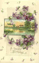 A Happy Birthday Postcard Postcard