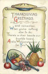 Thanksgiving Greetings Postcard Postcard