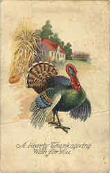 A Happy Thanksgiving Wish for you Postcard