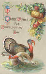 Good Wishes Thanksgiving Day Postcard