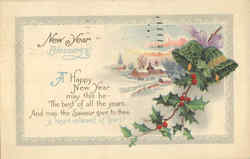 New Year Blessings Postcard