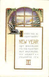 Wish You a Very Happy New Year New Year's Postcard Postcard