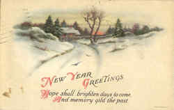 New Year Greetings New Year's Postcard Postcard