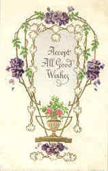 Accept All Good Wishes Postcard