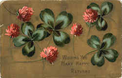 Wishing you Many Happy Returns Greetings Postcard Postcard