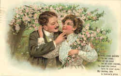 O love, come quickly to my arms Romance & Love Postcard Postcard