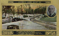 Lover's Lane, Saint Jo. Postcard