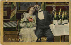 We're having a Hell of a time Romance & Love Postcard Postcard