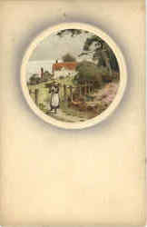 Country Scene Postcard