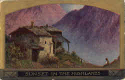 Sunset in the Highlands Postcard